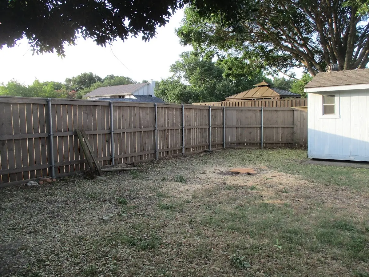 Cleared yard after professional tree removal in Glen Allen